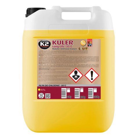 Рідина охолоджуюча K2 Kuler Long Life -35 &deg;C G13 жовта 20кг (W406Y) W406Y фото товару