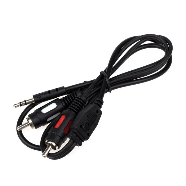 Аудіо-кабель Atcom 3.5 мм - 2xRCA (M/M), 0.8 м, Black (10810) пакет 10810 фото