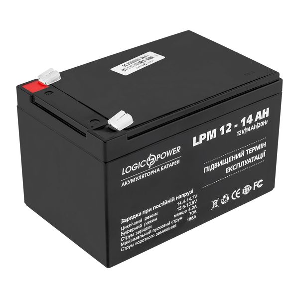 Акумуляторна батарея LogicPower LPM 12V 14AH (LPM 12 - 14 AH) AGM LP4161 фото