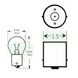 Лампа автомобільна Лампа для стоп-сигнала та проблискових маячків Trifa 6V 18W BA15s (00370) 00370 фото 2