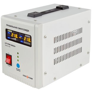 Джерело безперебійного живлення LogicPower LPY-PSW-500VA+, Lin.int., AVR, 2 x евро, LCD, метал, з правильною синусоїдою 12V LP4152 фото