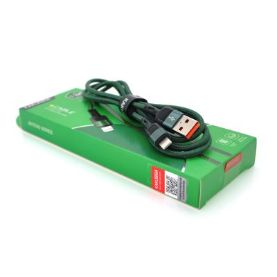 Кабель iKAKU KSC-458 JINTENG aluminum alloy fast charging data cable for iphone, Green, довжина 1.2м, BOX KSC-458-G-L фото