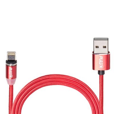 Кабель магнитный PULSO USB - Lightning 2,4А, 1m, red (только зарядка) (MC-2301L RD) MC-2301L RD фото