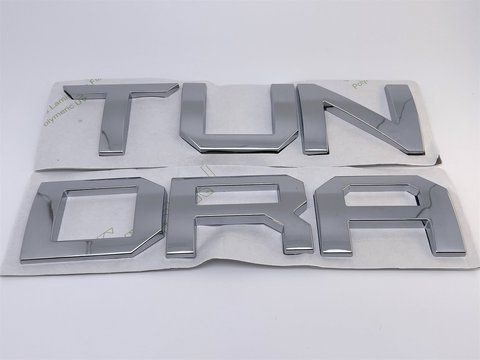 Эмблема шильдик логотип надпись багажника TUNDRA Toyota (Тойота) 460*55мм (Хром) toy054 фото товара