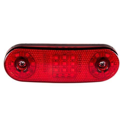 Повторитель габарита "ISIKSAN" 21 LED 12/24V овал красный (ISS 4031-3) ISS 4031-3 фото товара
