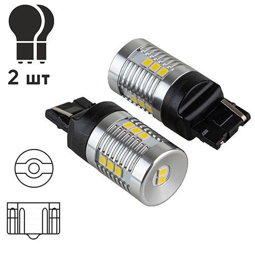 Лампа PULSO/габаритні/LED 7440/W3x16d/14SMD-2835/1контакт/9-18v/1050lm/WHITE (LP-66440) LP-66440 фото товару