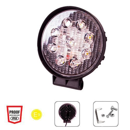 Фара робочого світла WLP-27R1F2 FLOOD 9Led*3W /10-30V/27W/6000K (WLP-27R1F2) WLP-27R1F2 фото товару