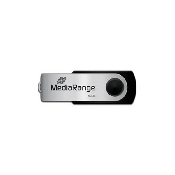 Флеш-накопичувач USB2.0 16GB MediaRange Black/Silver (MR910) MR910 фото