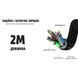 Кабель магнітний шарнірний VOIN USB - Micro USB 3А, 2m, black (швидка зарядка / передача даних) (VC- VC-6602M BK фото 3