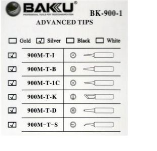 Жало для паяльника BK-900M-T-B,silver BK-900M-T-B фото