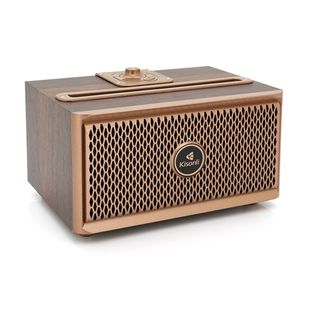 Колонка Kisonli G1 Bluetooth 5.0, 2х10W, 1500mAh, USB/TF/BT/FM/AUX, DC: 5V, Dark wood, BOX, Q24 G1DW фото