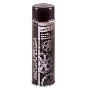 Deco Color Фарба аероз. 500ml Megafelga/для дискiв чорний блиск (725502) 725502 фото