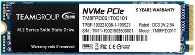 Накопичувач SSD 1TB Team MP33 Pro M.2 2280 PCIe 3.0 x4 3D TLC (TM8FPD001T0C101) TM8FPD001T0C101 фото