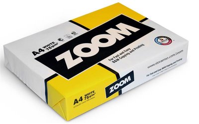 Папір Zoom 80g/m2, A4, 500арк, class C, білизна 150% CIE Бумага Zoom фото