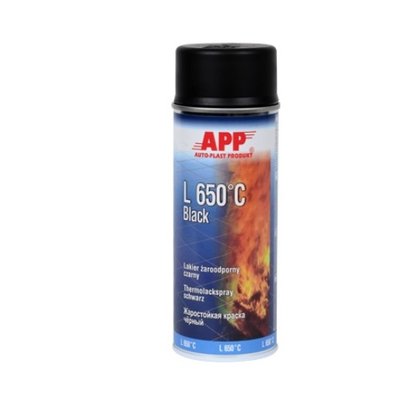 APP Фарба аерозольна L650*C Black Spray, чорний 400ml (210431) 210431 фото