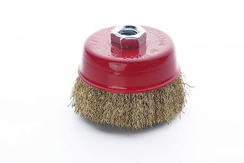 Щітка чаша латунна дріт 85мм (КШМ) APRO 830426 фото товару
