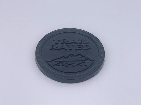 Емблема-шильдик напис 4x4 Trail Rated Jeep black 55157 318AB (Трейл Рейтед Чорний мат) Grand Cherokee WK2 je034 фото товару