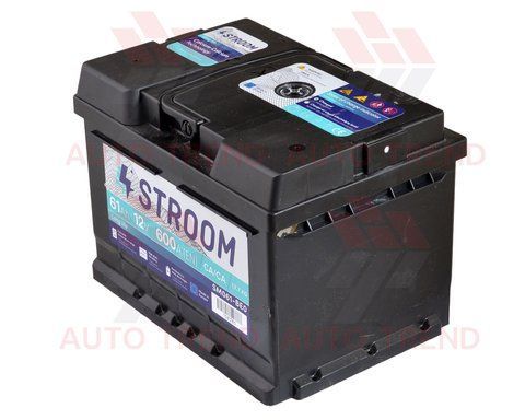 Акумулятор 61 Ah/12V 600A(EN) 242х175х175 (0) R (низький) SM061-BE0 фото товару