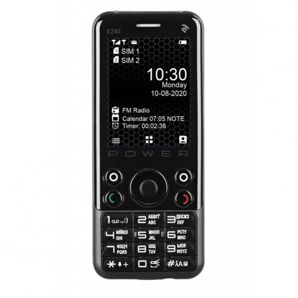 Мобiльний телефон 2E E240 Power Dual Sim Black (680576170088) 680576170088 фото