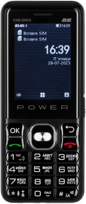 Мобiльний телефон 2E E240 2023 Dual Sim Black (688130251068) 688130251068 фото