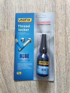 Фіксатор різьби для розбірних з'єднань синій 10г UNIFIX 940022 фото