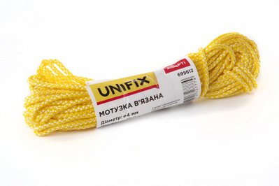 Мотузка в'язана 3мм, 15м асорті UNIFIX 699610 фото