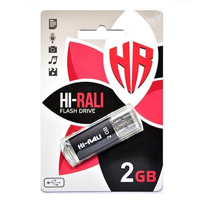Флеш-накопичувач USB 2GB Hi-Rali Rocket Series Black (HI-2GBRKTBK) HI-2GBRKTBK фото