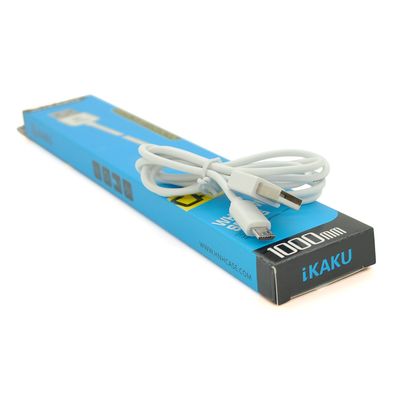 Кабель iKAKU XUANFENG charging data cable for micro, White, довжина 1м, 2,1А, BOX XUANFENG-M фото