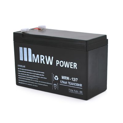 Акумуляторна батарея Mervesan MRW-12/7L 12 V 7Ah ( 150 x 65 x 95 (100) ) BLACK (1.65kg) Q8/672 MRV-12/7LIGHT фото