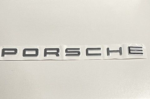 Емблема напис Porsche хром po003 фото товару