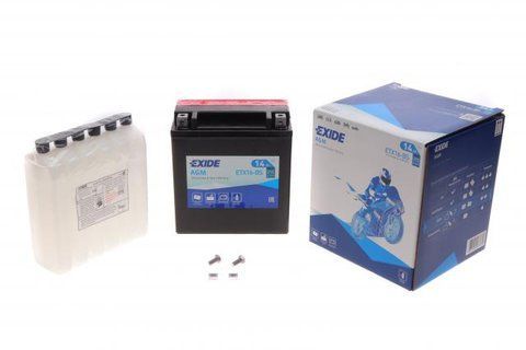 Акумулятор 14Ah-12v Exide (ETX16-BS) (150х87х161) L, EN215 ETX16-BS фото товару