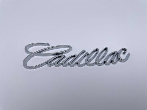 Эмблема шильдик логотип надпись крышки багажника Cadillac (Кадилак) 140*38мм (Хром) (Металл) cad005 фото товара