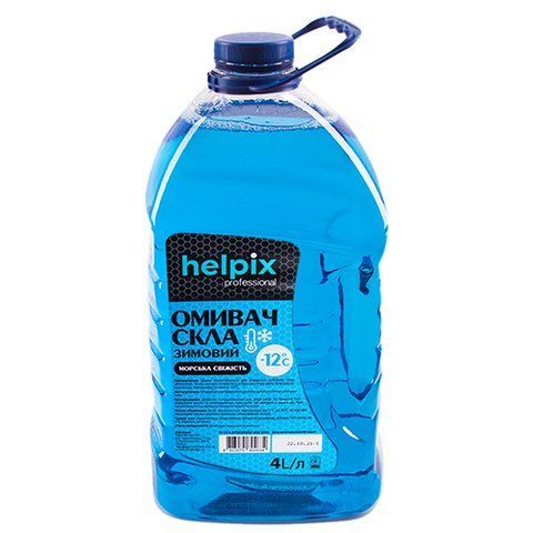Омивач скла HELPIX 4Л "-12" (МОРСЬКА СВІЖІСТЬ) (4634) 4634 фото товару