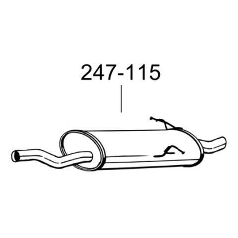 Глушник BMW 316I 98-02 247-115 фото товару