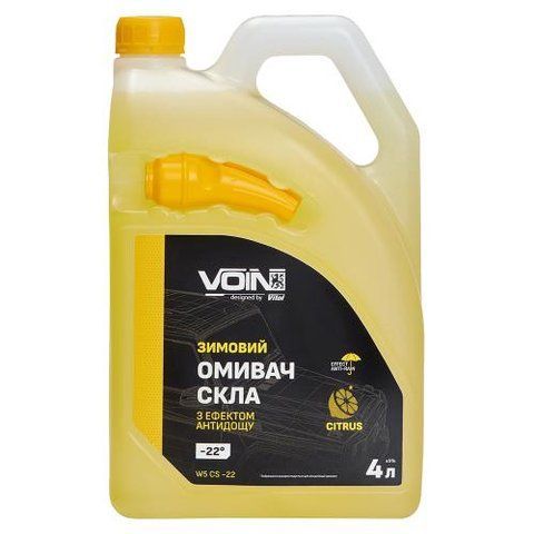 Омивач скла зимовий VOIN "-22" Citrus з ефектом антидощу 4л VOIN W5 CS -22 фото товару