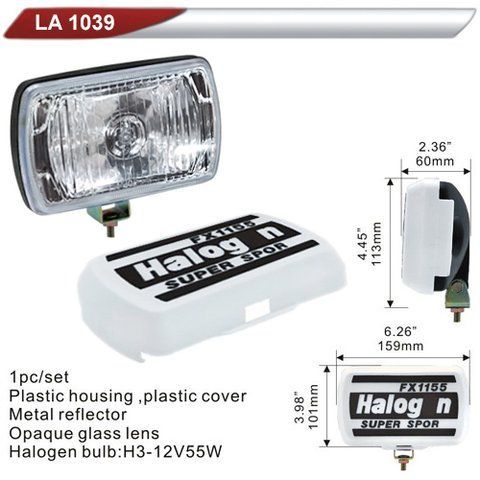 Фара дополнительная DLAA 1039-W/H3-12V-55W/159*101mm/крышка (LA 1039-W) LA 1039-W фото товара