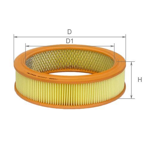 Фільтр повітря ВАЗ 2101 упаковка поліетилен Alpha Filter (Альфа 0101ре) Aльфа0101ре фото товару
