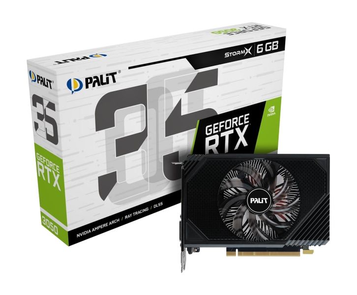 Відеокарта GF RTX 3050 6GB GDDR6 StormX Palit (NE63050018JE-1070F) NE63050018JE-1070F фото