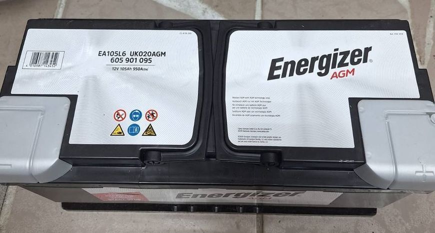 Акумулятор 105Ah-12v Energizer Premium AGM R EN950 605901095 фото товару