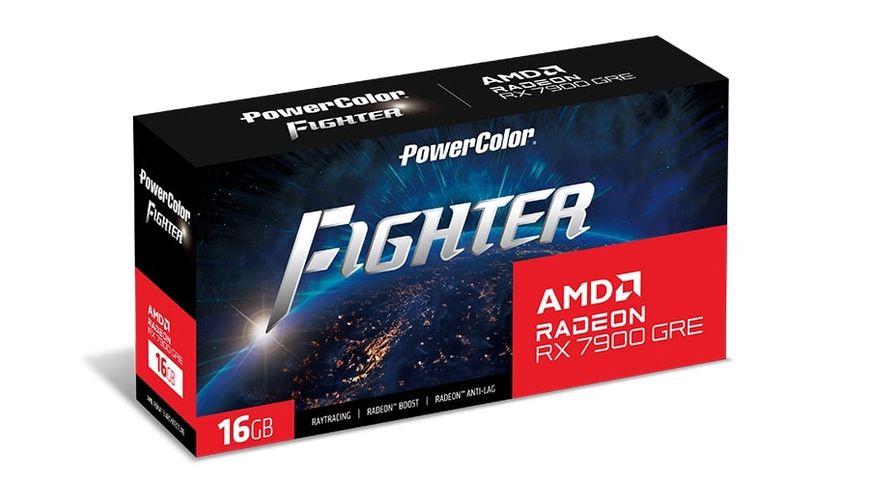 Відеокарта AMD Radeon RX 7900 GRE 16GB GDDR6 Fighter PowerColor (RX 7900GRE-16G-F/OC) RX 7900GRE-16G-F/OC фото