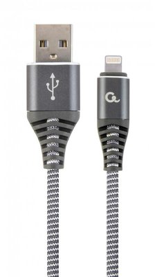 Кабель Cablexpert USB - Lightning (M/M), преміум, 1 м, сірий (CC-USB2B-AMLM-1M-WB2) CC-USB2B-AMLM-1M-WB2 фото