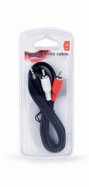 Аудіо-кабель Cablexpert 3.5 мм - 2хRCA (M/M), 1.5 м, Black (CCAB-458) CCAB-458 фото