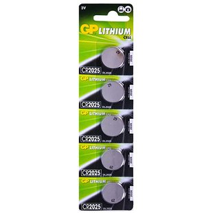 Батарейка GP дисковая Lithium Button Cell 3.0V CR2025-8U5 літієва (4891199001130) 4891199001130 фото