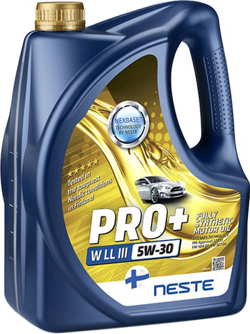 Масло моторное синтетическое NESTE Pro+ W LL-III 5W30_4л (ACEA C3; VW 504.00, VW 507.00; MB 229.51) СТ-00052467 фото товара