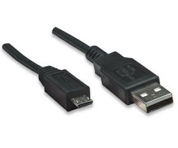 Кабель Atcom USB - micro USB V 2.0 (M/M), 0.8 м, чорний (9174) пакет 9174 фото