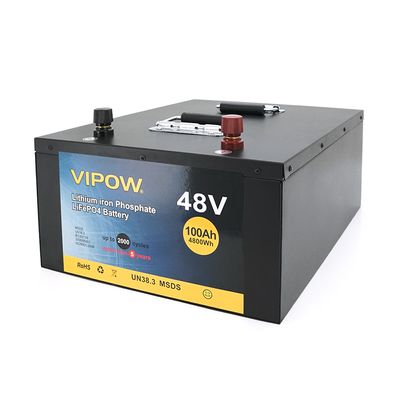Акумуляторна батарея Vipow LiFePO4 51,2V 100Ah з вбудованою ВМS платою 80A (310*350*390) LiFePO4512-100/80 фото