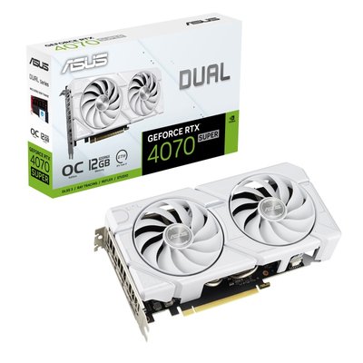 Відеокарта GF RTX 4070 Super 12GB GDDR6X Dual EVO White OC Asus (DUAL-RTX4070S-O12G-EVO-WHITE) DUAL-RTX4070S-O12G-EVO-WHITE фото