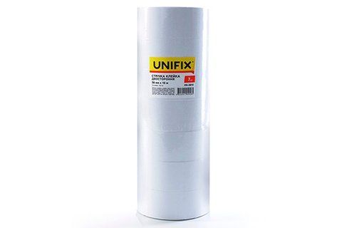 Стрічка клейка двостороння на паперовій основі 38мм 10м (туба 7 шт) UNIFIX PR-3810 фото товару