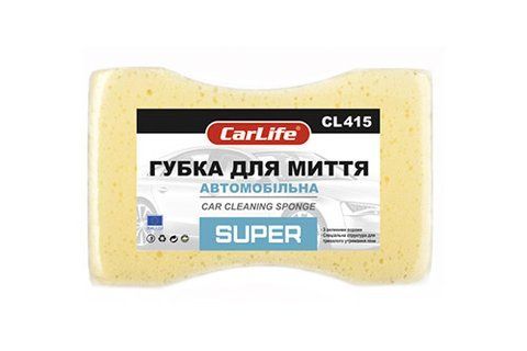 Губка для мытья автомобиля SUPER с большими порами Carlife CL-415 фото товара