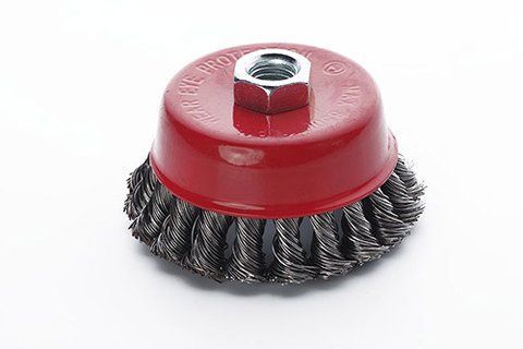 Щітка чаша сталеві витки 125мм (КШМ) APRO 830442 фото товару